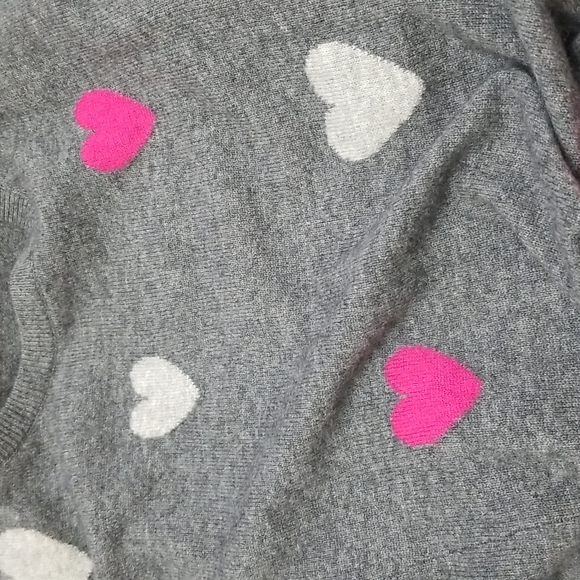 Philosophy Grey Cashmere Heart Print Sweater Small - Picture 5 of 5
